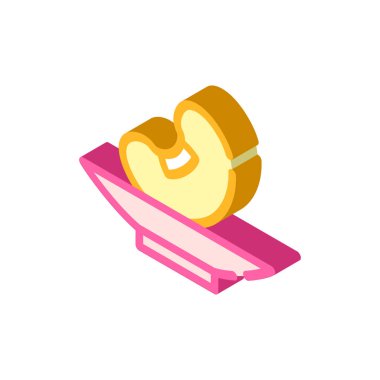 Tabakta soya fasulyesi izometrik ikon vektör çizimi