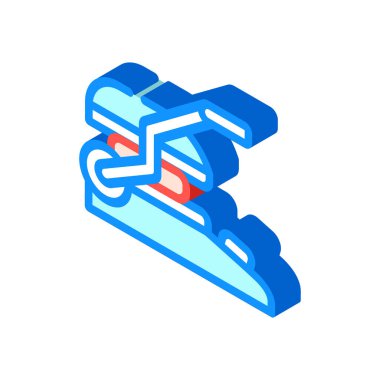 elektronik bbq ızgara izometrik ikon vektör çizimi