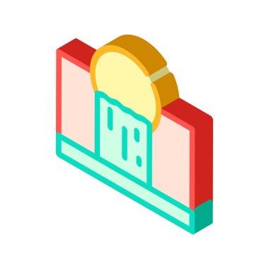 Atık emisyonları izometrik ikon vektör gösterimi