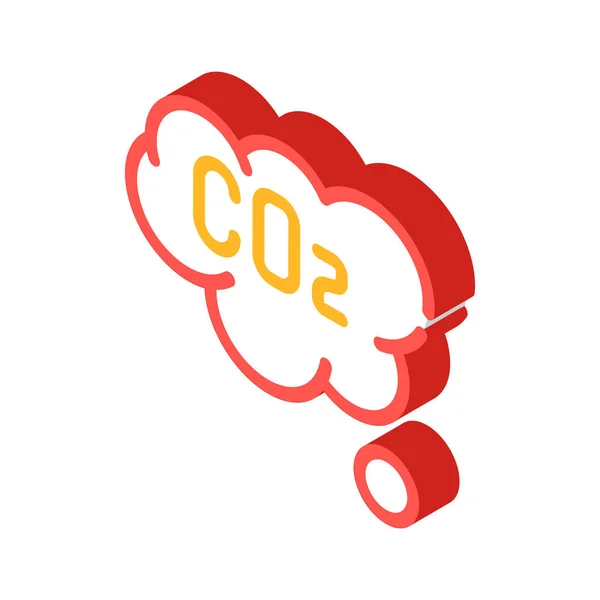 Co2 σύννεφο ισομετρική εικόνα διάνυσμα σύμβολο εικονογράφηση — Διανυσματικό Αρχείο