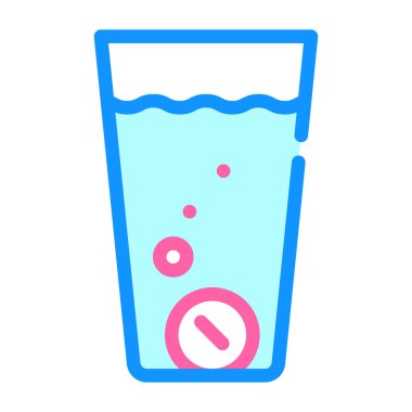 su camı filtreleme tabletleri renk vektör illüstrasyonu