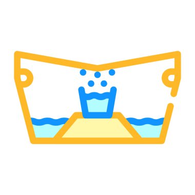 filtreleme ekipmanı renk ikonu vektör düz illüstrasyon