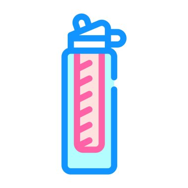 Filtre rengi vektör illüstrasyonlu şişe