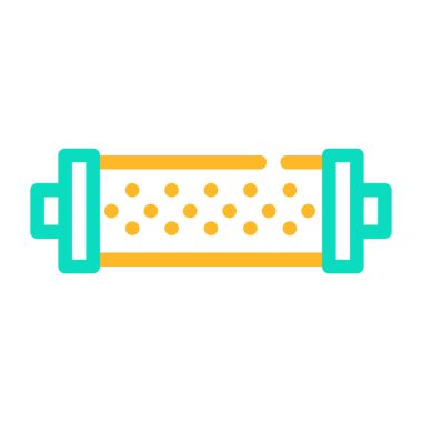 Su süzgeci renk ikonu vektör düz illüstrasyon