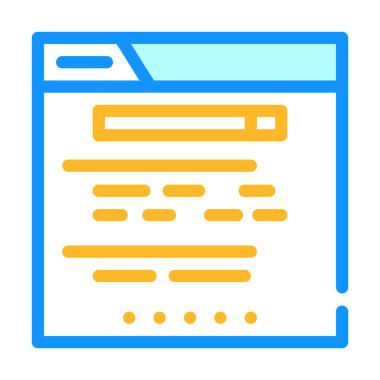 Web sitesi renk ikonu vektör illüstrasyonu