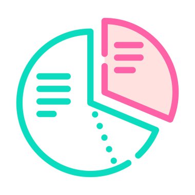 Pasta grafiği pazarlama renk ikonu çizimi