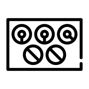 su arıtma bitkisi çizgisi ikon vektör çizimi