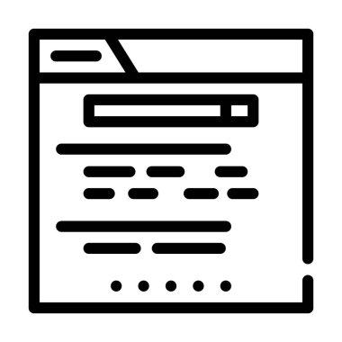 Web sitesi arama satırı ikon vektör çizimi