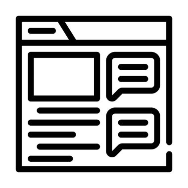 ürün özellikleri ve istemci satırı vektör resimlemesi ile iletişim