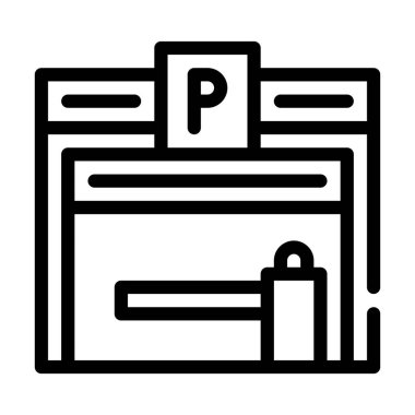 park çizgisi simge vektörü siyah illüstrasyon