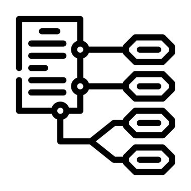 Araştırma çizgisi simgesi siyah illüstrasyon