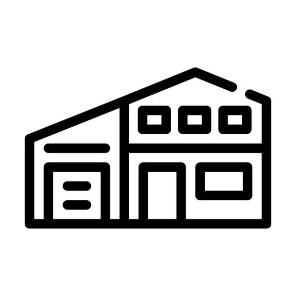 Черный вектор иконки жилого дома — стоковый вектор