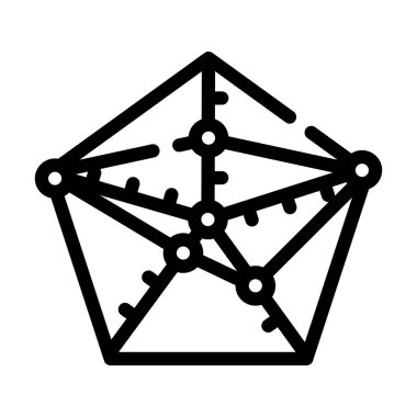 Radar çizelgesi simgesi siyah illüstrasyon