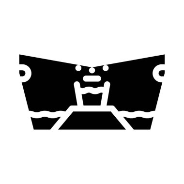 Ekipman kabartma simgesi siyah illüstrasyon filtreleniyor