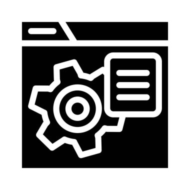 Çalışan internet reklam simgesi vektör illüstrasyonuName