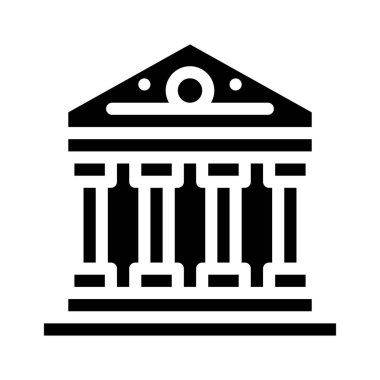 Hükümet glyph simgesi oluşturma vektörü siyah illüstrasyon