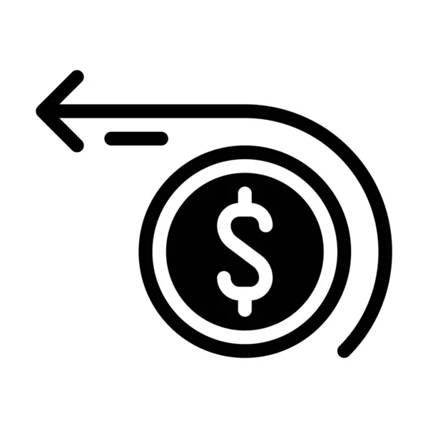 Χρήματα purchaise glyph εικονίδιο διάνυσμα μαύρη εικόνα — Διανυσματικό Αρχείο