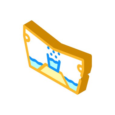 Ekipman izometrik ikon vektör renk çizimi filtreleniyor