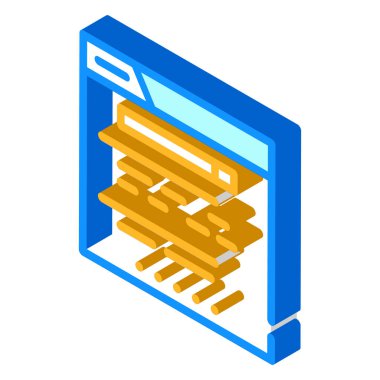 Web sitesi arama izometrik vektör çizimi