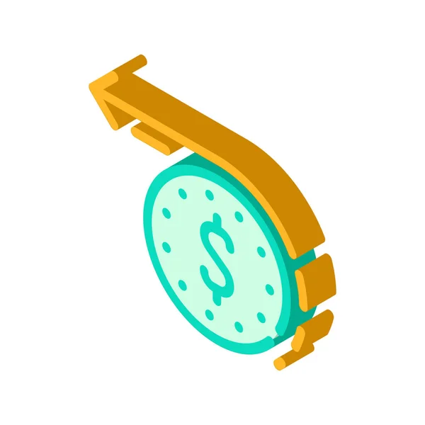 Pieniądz purchaise izometryczny ikona wektor kolor ilustracja — Wektor stockowy