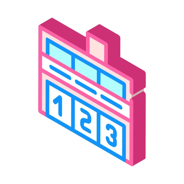 Fire Department building isometric icon vector illustration — 스톡 벡터