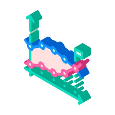istatistiksel veri analizi izometrik ikon vektör çizimi