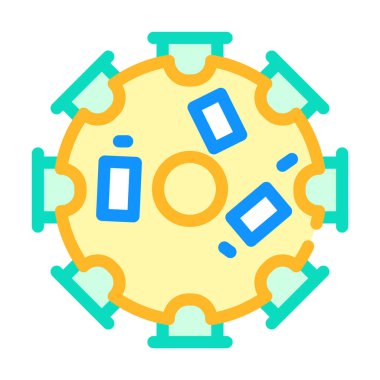 toplantı tablosu renk vektör renk resimlemesi