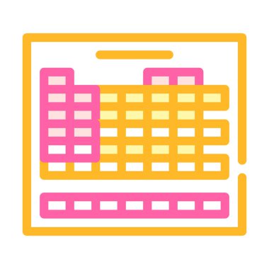 Kimyasal elementler tablosu Renk vektör çizimi