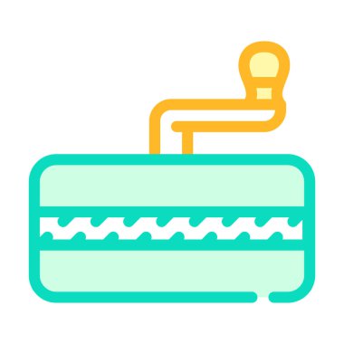 Baharat değirmeni renk ikonu vektör renk çizimi