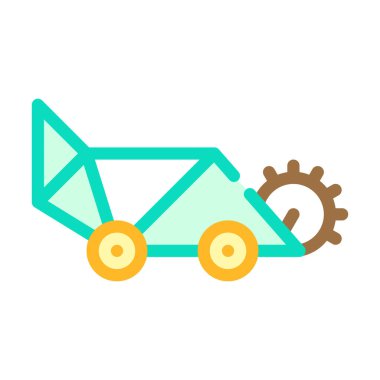 çim biçme makinesi renk ikonu vektör renk çizimi