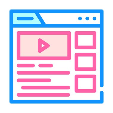video klip seo optimizasyon renk vektör çizimi