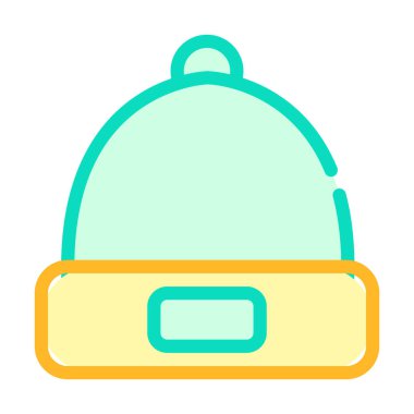 şapka kapağı renk ikonu vektör renk çizimi