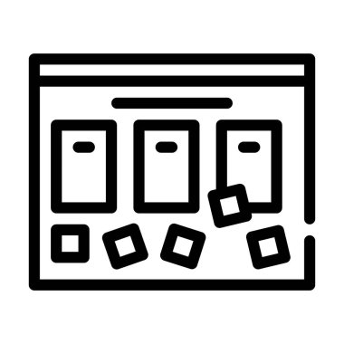 Görev tahtası simgesi siyah illüstrasyon