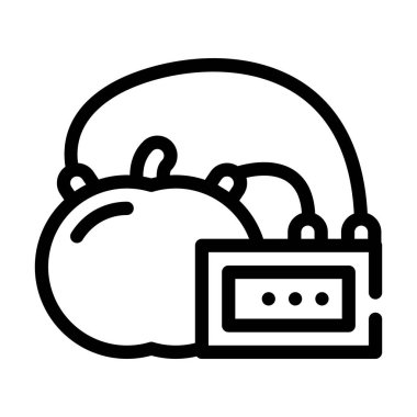 elma pil çizgisi simgesi siyah illüstrasyon