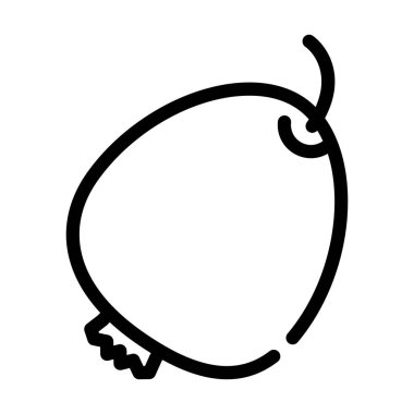 bitkisel tohumlar çizgisi simge vektörü siyah illüstrasyon