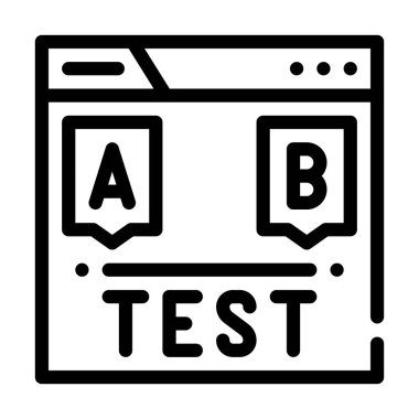 test seo optimizasyon çizgisi simgesi çizimi