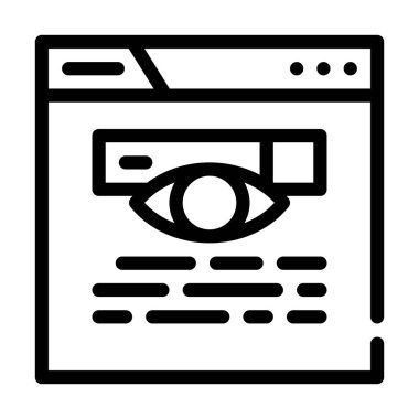 Arama web sitesi seo optimizasyon satırı vektör çizimi