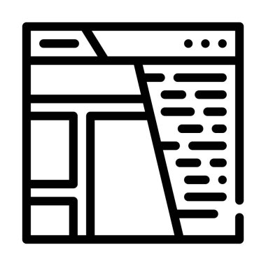 içerik seo optimizasyon çizgisi vektör çizimi