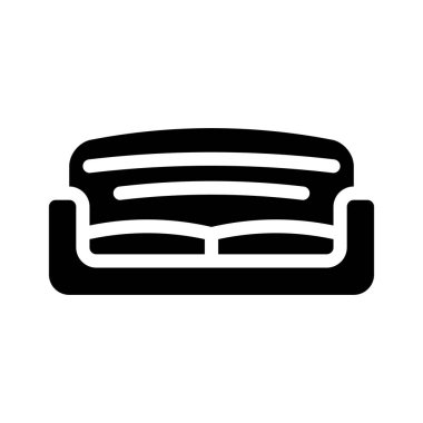 rahat kanepe eşzamanlı mobilya kabartma ikon vektör çizimi