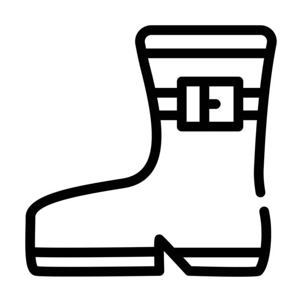 Черная иконка на осенней линии обуви — стоковый вектор