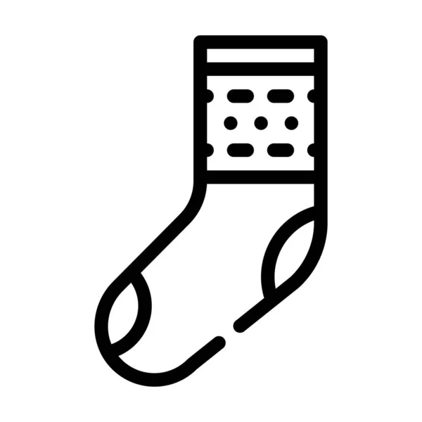 靴下の足の服のラインアイコンベクトルイラスト — ストックベクタ
