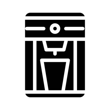 kahve makinesi simgesi simge vektörü siyah illüstrasyon