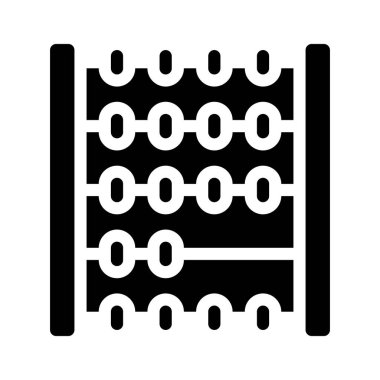 Matematik dersi glyph simge vektörü siyah illüstrasyon