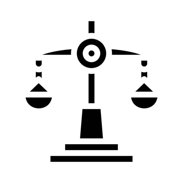 Law lesson glyph icon vector black illustration — Stock Vector