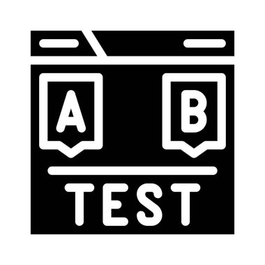 test seo optimizasyon simgesi vektör çizimi
