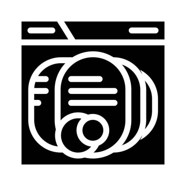 seo optimizasyon glifleri simge vektörü siyah illüstrasyon