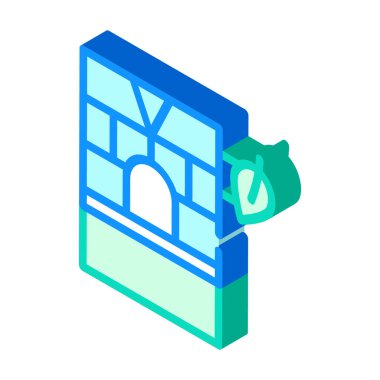 bitkisel eczane depoları izometrik ikon vektör çizimi