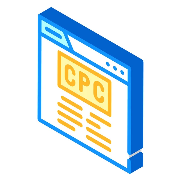 Cpc SEO βελτιστοποίηση ισομετρική εικόνα διάνυσμα — Διανυσματικό Αρχείο