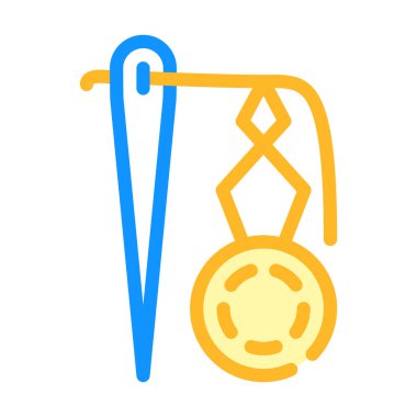 Göz eleti renk ikonu vektör illüstrasyonuna konu ekleniyor