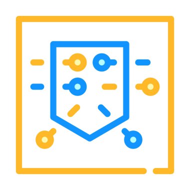 Pin renk ikonu vektör illüstrasyonlu cep